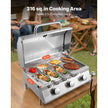 VEVOR Tabletop Gas Grill – 3-Burner Stainless Steel Portable Propane Grill, 22,500 BTU