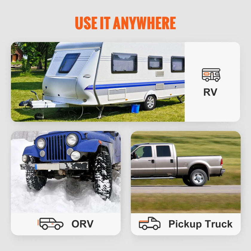 VEVOR Tow Bar, 5500 lbs Towing Capacity with Chains, Powder-Coating Alloy Steel Bumper-Mounted Universal Towing Bar, Coupler Fits 2-Inch Ball Hitch, 39.4-Inch Opening Width, for RV Car Trailer Truck
