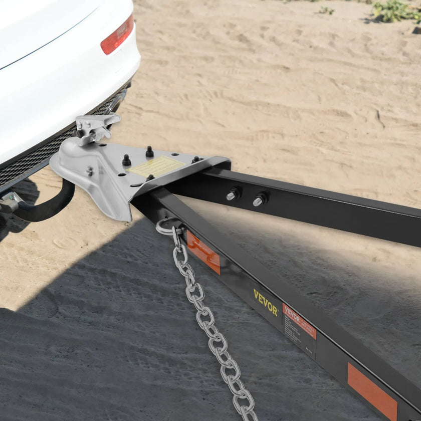 VEVOR Tow Bar, 5500 lbs Towing Capacity with Chains, Powder-Coating Alloy Steel Bumper-Mounted Universal Towing Bar, Coupler Fits 2-Inch Ball Hitch, 39.4-Inch Opening Width, for RV Car Trailer Truck