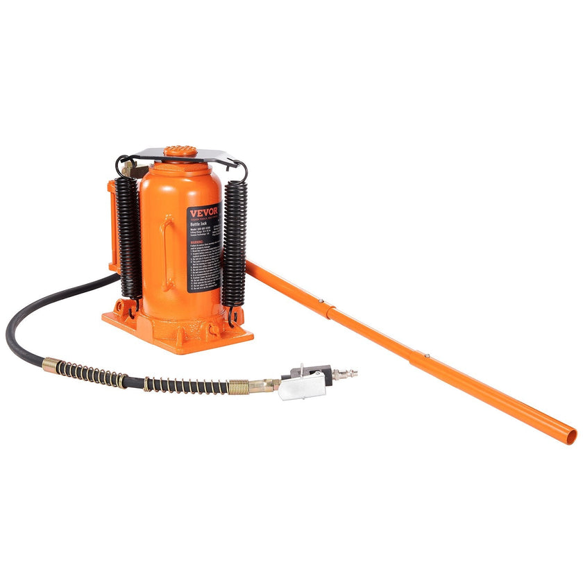 VEVOR Air Hydraulic Bottle Jack, 20 Ton/40000 LBS All Welded Bottle Jack, 10.4-19.7 inch Lifting Range, Manual Handle and Air Pump, for Car, Pickup, Truck, RV, Auto Repair, Industrial Engineering
