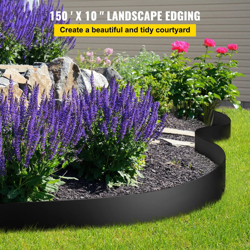 VEVOR Landscape Edging Terrace Board 150 ft Length 10 inch Depth Lawn Garden