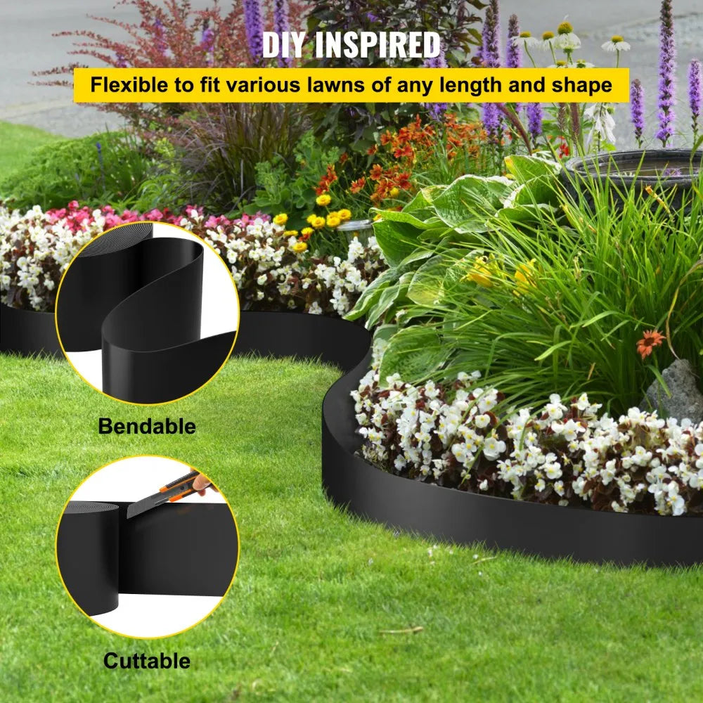 VEVOR Landscape Edging Terrace Board 300 ft Length 10 inch Depth Lawn Garden