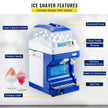 Commercial Ice Shaver Ice Shaving Machine, with Hopper, Electric Snow Cone Maker