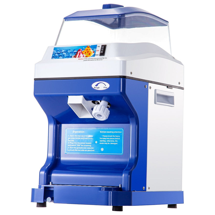 Commercial Ice Shaver Ice Shaving Machine, with Hopper, Electric Snow Cone Maker