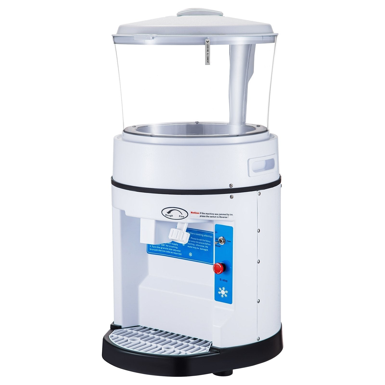 VEVOR 110V Commercial Ice Shaver Crusher 1102 LBS/H with 17.6 LBS Hopper, 350 W Tabletop Electric Snow Cone Maker 320 RPM Rotate Speed Perfect For Parties Events Snack Bar