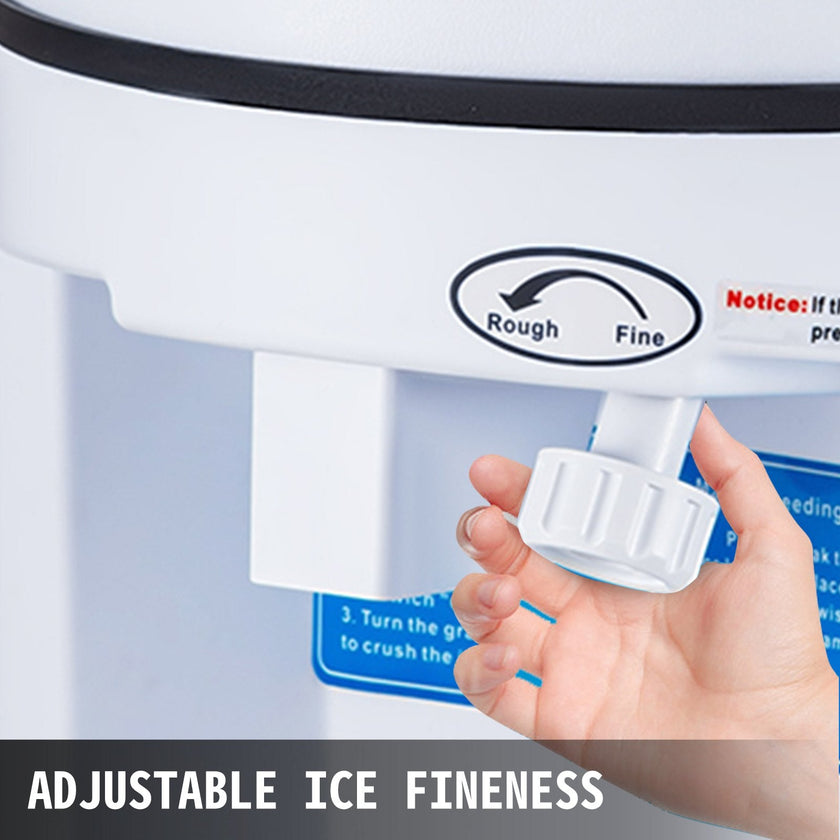 VEVOR 110V Commercial Ice Shaver Crusher 1102 LBS/H with 17.6 LBS Hopper, 350 W Tabletop Electric Snow Cone Maker 320 RPM Rotate Speed Perfect For Parties Events Snack Bar