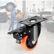 VEVOR Caster Wheels, 3-inch Swivel Plate Casters, Set of 4, with Security A/B Locking No Noise PVC Wheels, Heavy Duty 250 lbs Load Capacity Per Caster, Non-Marking Wheels for Cart Furniture Workbench