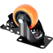 VEVOR Caster Wheels, 3-inch Swivel Plate Casters, Set of 4, with Security A/B Locking No Noise PVC Wheels, Heavy Duty 250 lbs Load Capacity Per Caster, Non-Marking Wheels for Cart Furniture Workbench