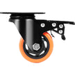 VEVOR Caster Wheels, 3-inch Swivel Plate Casters, Set of 4, with Security A/B Locking No Noise PVC Wheels, Heavy Duty 250 lbs Load Capacity Per Caster, Non-Marking Wheels for Cart Furniture Workbench