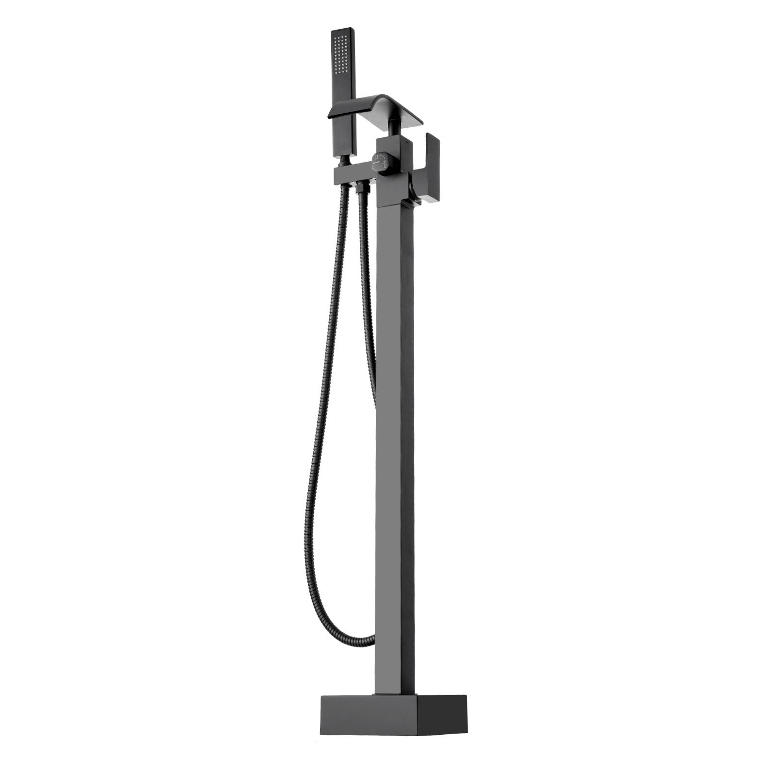 VEVOR Freestanding Bathtub Faucet, Floor Mount, Freestanding Tub Filler, Shower Mixer Taps, Two Water Modes, 360° Swivel Spout, for Bathing & Showering Pet Bathing Cleaning Drains Toilet Flushing