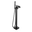 VEVOR Freestanding Bathtub Faucet, Floor Mount, Freestanding Tub Filler, Shower Mixer Taps, Two Water Modes, 360° Swivel Spout, for Bathing & Showering Pet Bathing Cleaning Drains Toilet Flushing