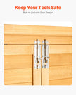 VEVOR Outdoor Wooden Storage Shed Waterproof Garden Tool Shed 55x67.5 inch