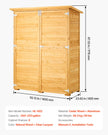 VEVOR Outdoor Wooden Storage Shed Waterproof Garden Tool Shed 55x67.5 inch