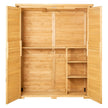 VEVOR Outdoor Wooden Storage Shed Waterproof Garden Tool Shed 55x67.5 inch
