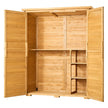 VEVOR Outdoor Wooden Storage Shed Waterproof Garden Tool Shed 55x67.5 inch