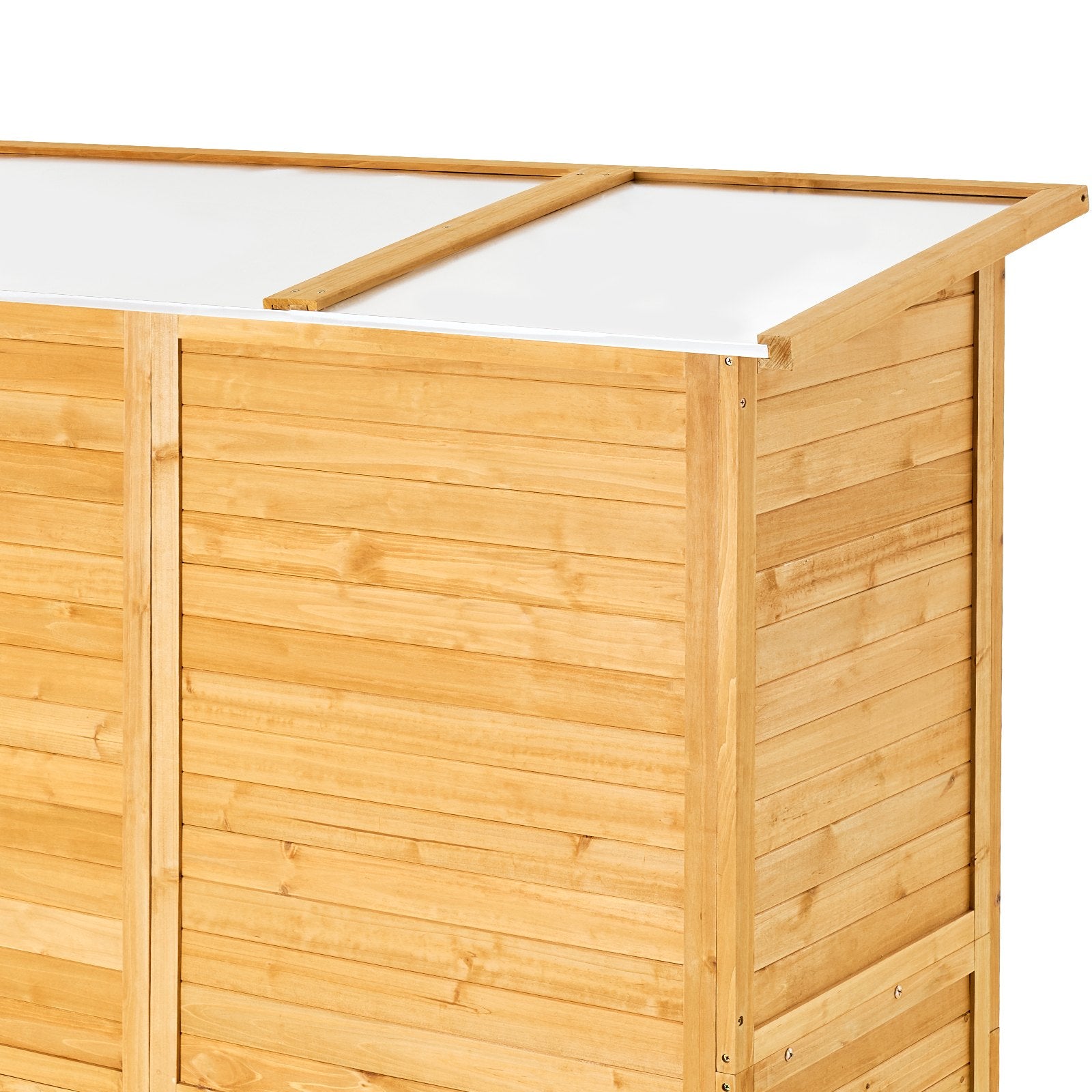 VEVOR Outdoor Wooden Storage Shed Waterproof Garden Tool Shed 55x67.5 inch