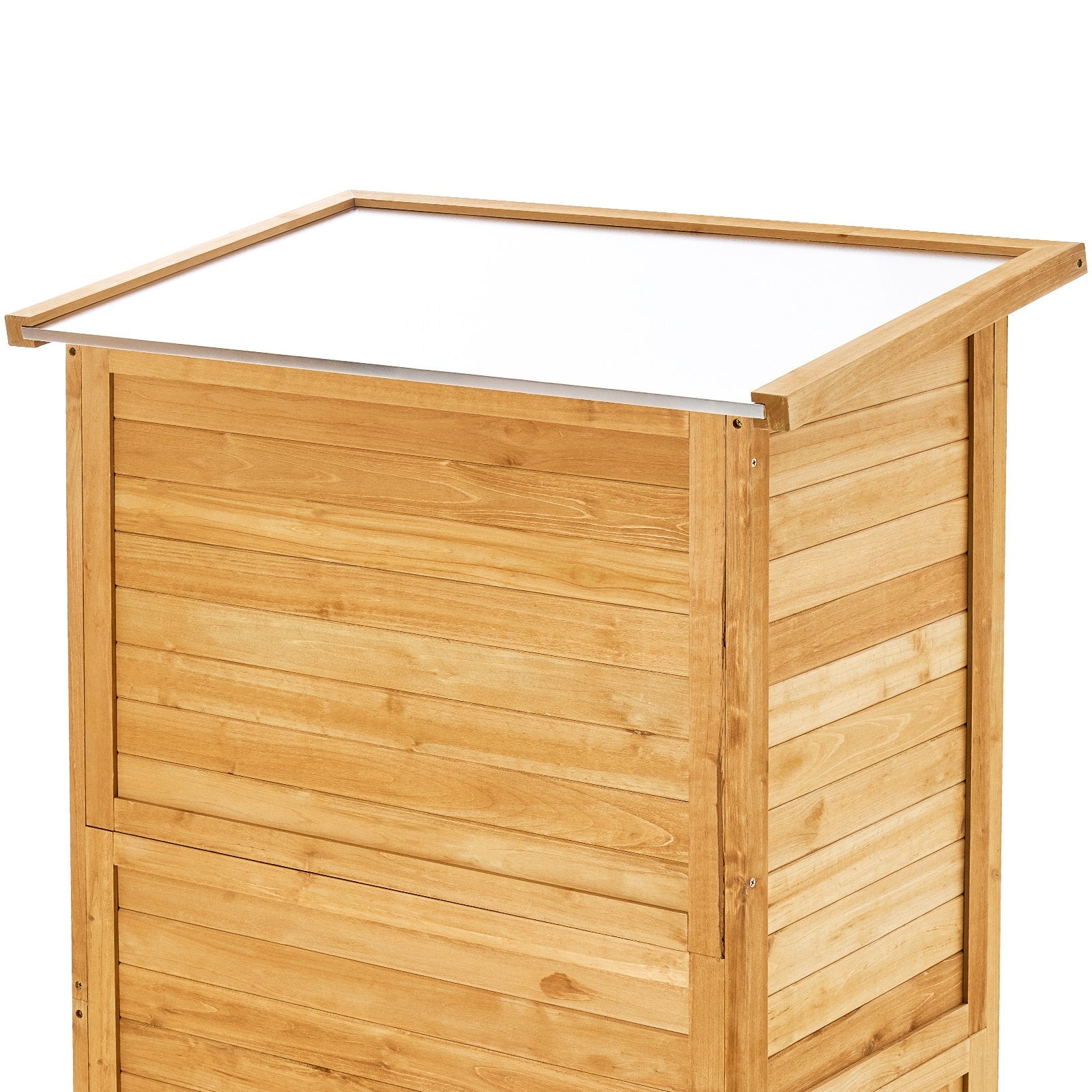 VEVOR Outdoor Wooden Storage Shed Waterproof Garden Tool Shed 31.5x63.8 inch