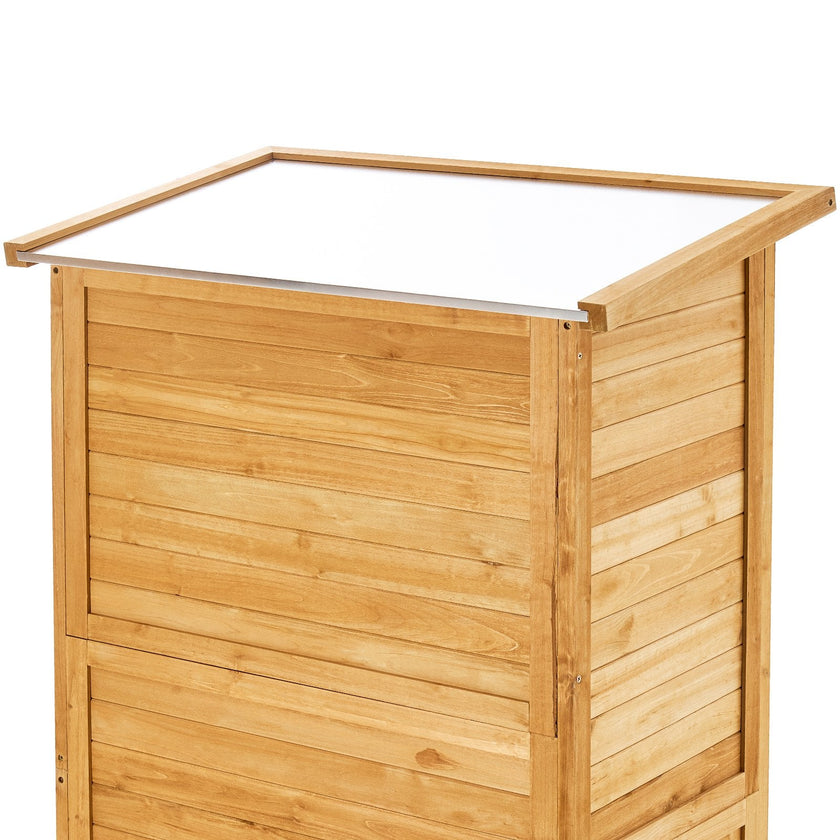 VEVOR Outdoor Wooden Storage Shed Waterproof Garden Tool Shed 31.5x63.8 inch