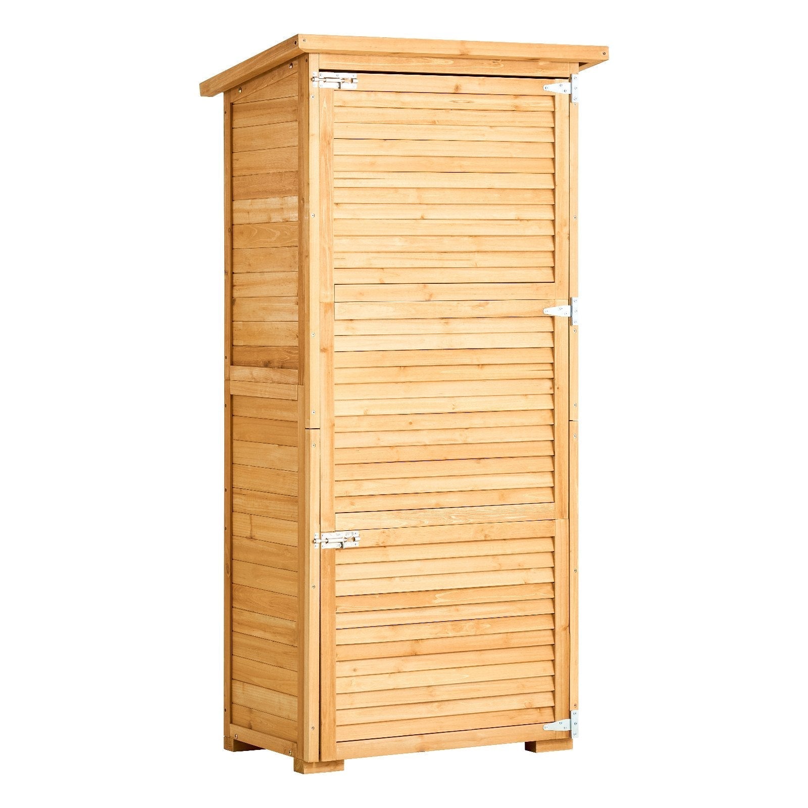 VEVOR Outdoor Wooden Storage Shed Waterproof Garden Tool Shed 31.5x63.8 inch
