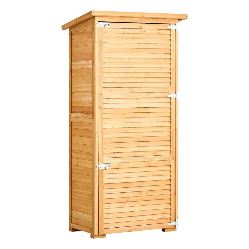 VEVOR Outdoor Wooden Storage Shed Waterproof Garden Tool Shed 31.5x63.8 inch
