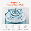 VEVOR 1/2HP Furnace Blower Motor 1720RPM 115V 7.1A 1-Phase 0.78