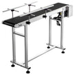 VEVOR Belt Conveyor Length 47-Inch, PVC Conveyor Belt Width 7.8-Inch, Motorized Conveyor Industrial Transport Conveyor, w/ Double Guardrails Anti-static Adjustable Conveyor Table Electric Handling