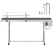VEVOR Belt Conveyor, 59 x 15.7 inch Conveyor Table, Heavy Duty Stainless Steel Motorized Belt Conveyor for Inkjet Coding Applications Powered PVC Belt Anti-Static Adjustable Speed (Double Guardrail)