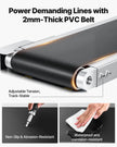 VEVOR Belt Conveyor, 59 x 7.8 inch Conveyor Table, Heavy Duty Stainless Steel Motorized Belt Conveyor for Inkjet Coding Applications Powered PVC Belt Anti-Static Adjustable Speed (Double Guardrail)