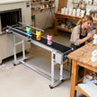 VEVOR Belt Conveyor, 59 x 7.8 inch Conveyor Table, Heavy Duty Stainless Steel Motorized Belt Conveyor for Inkjet Coding Applications Powered PVC Belt Anti-Static Adjustable Speed (Double Guardrail)