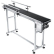 VEVOR Belt Conveyor, 59 x 7.8 inch Conveyor Table, Heavy Duty Stainless Steel Motorized Belt Conveyor for Inkjet Coding Applications Powered PVC Belt Anti-Static Adjustable Speed (Double Guardrail)