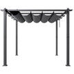 VEVOR 10'x10' Outdoor Retractable Pergola with Sun Shade Canopy Aluminum Gray