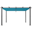 VEVOR 10'x13' Outdoor Retractable Pergola with Sun Shade Canopy Aluminum Bule
