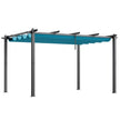 VEVOR 10'x13' Outdoor Retractable Pergola with Sun Shade Canopy Aluminum Bule