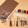VEVOR Leather Working Tools Kit 38 PCS Engraving Punching Stamping Sewing Tools
