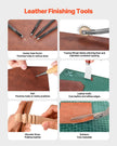 VEVOR Leather Working Tools Kit 92 PCS Engraving Punching Stamping Sewing Tools