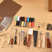 VEVOR Leather Working Tools Kit 92 PCS Engraving Punching Stamping Sewing Tools
