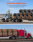 VEVOR Winch Straps Truck Straps 4 in x 30 ft with Flat Hook for Towing 10 Pack