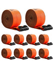 VEVOR Winch Straps Truck Straps 4 in x 30 ft with Flat Hook for Towing 10 Pack
