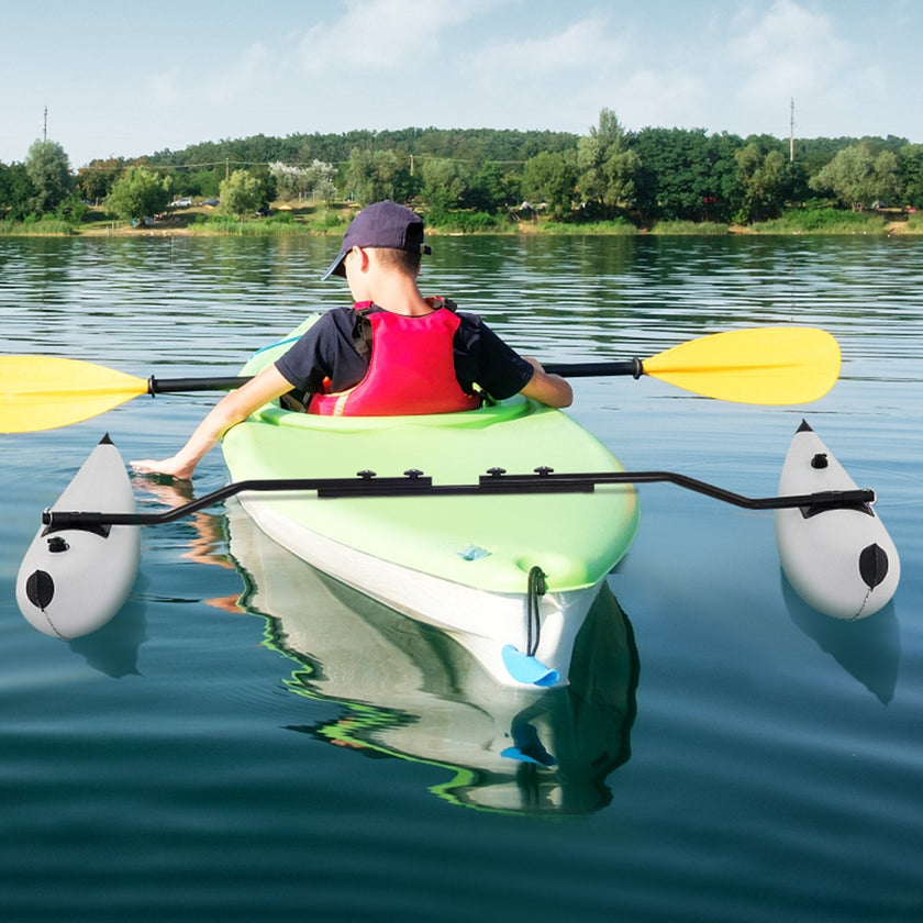 VEVOR Kayak Outrigger Stabilizer, 2 PCS, PVC Inflatable Outrigger Float with Sidekick Arms Rod, Standing Float Stabilizer System Kit for Kayaks, Canoes, Fishing Boats