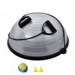 VEVOR Half Exercise Ball Trainer, 23 inch Balance Ball Trainer, 660lbs Capacity Stability Ball, Yoga Ball with Resistance Bands & Foot Pump, Strength Fitness Ball for Home Gym, Full Body Workout, Gray