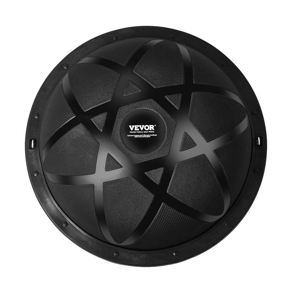 VEVOR Half Exercise Ball Trainer, 23 inch Balance Ball Trainer, 660 lbs Capacity Stability Ball, Yoga Ball with Resistance Bands and Pump, Strength Fitness Ball for Home Gym, Full Body Workouts, Black