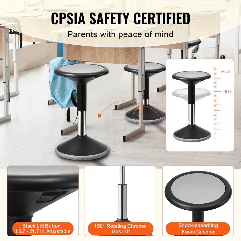 VEVOR Wobble Chair Height-Adjustable (15.7-21.7