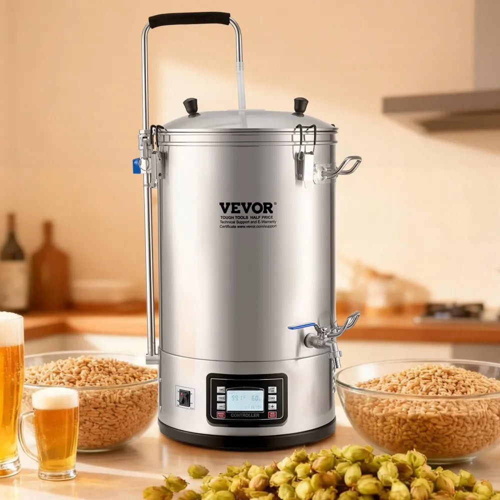 VEVOR Home Beer Brewing Machine Grain Brewing System w/ Circulating Pump 8 Gal