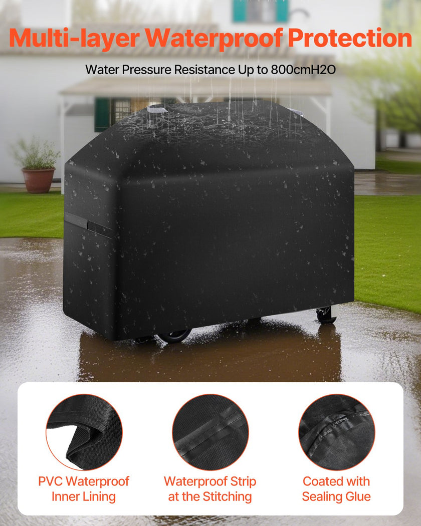 VEVOR 63 inch Grill Cover Heavy Duty BBQ Gas Grill Cover Outdoor Waterproof