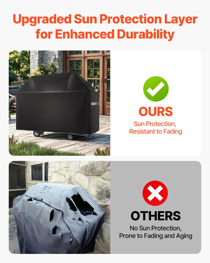 VEVOR 48 inch Grill Cover Heavy Duty BBQ Gas Grill Cover Outdoor Waterproof