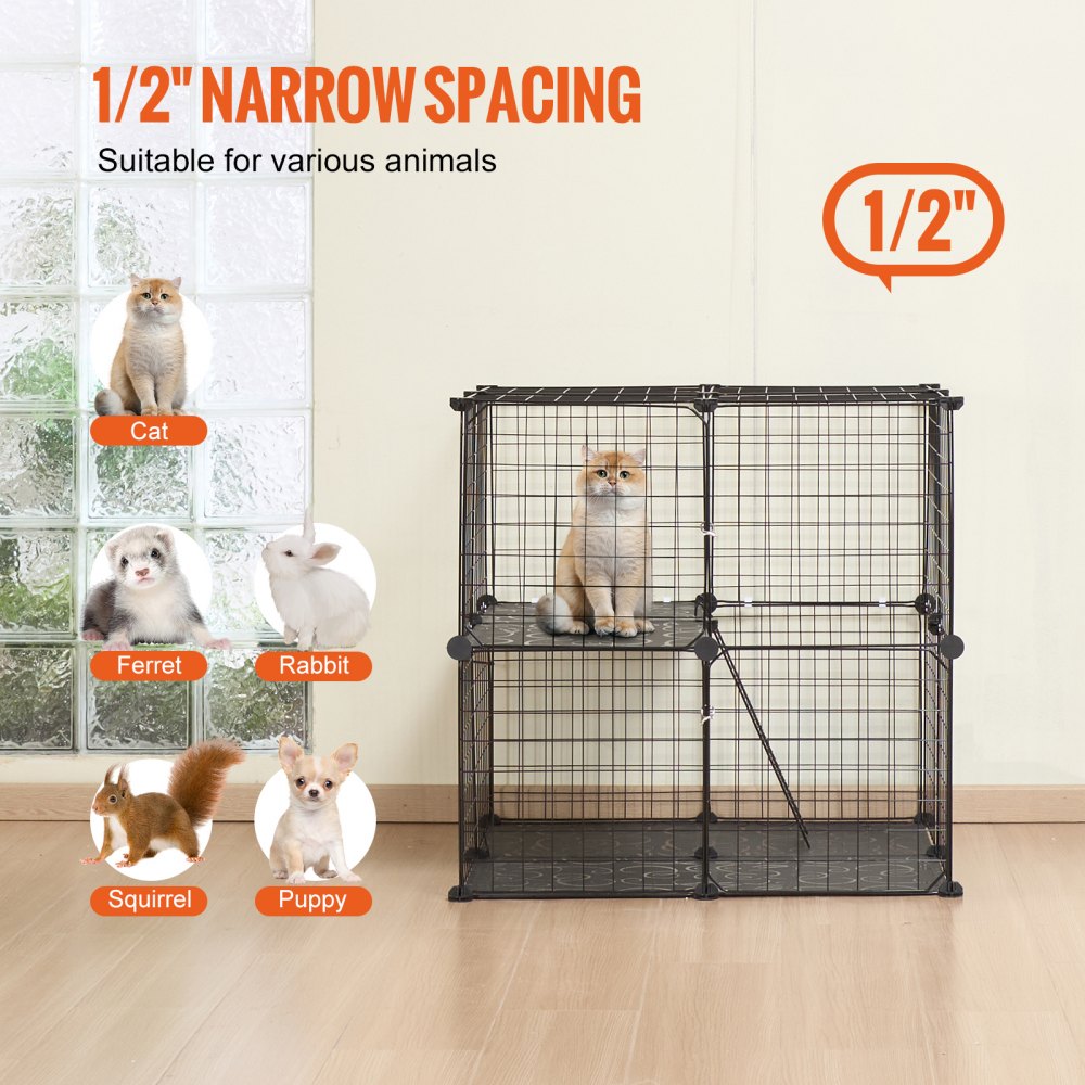 VEVOR Large 2-tier Cat Cage 28 x 28 x 28