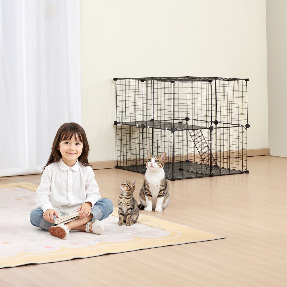 VEVOR Large 2-tier Cat Cage 28 x 28 x 28
