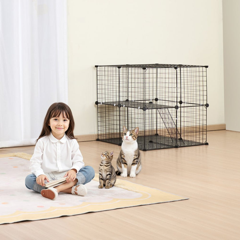 VEVOR Large 2-tier Cat Cage 28 x 28 x 28