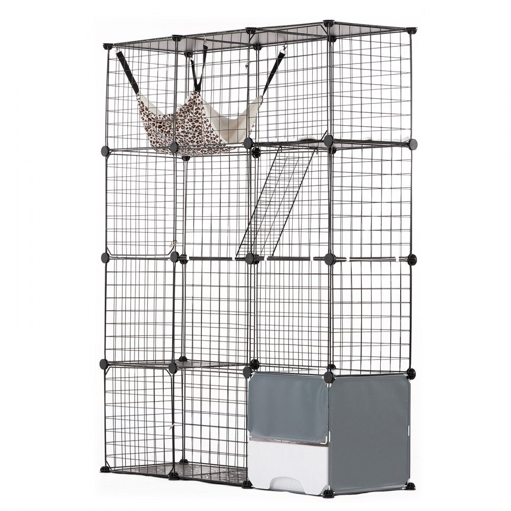VEVOR Large 4-tier Cat Cage 41 x 14 x 55