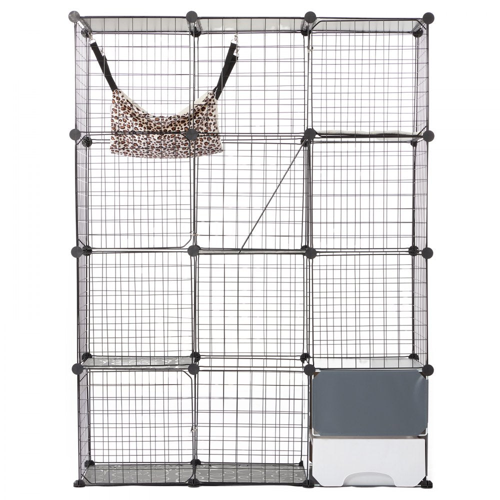 VEVOR Large 4-tier Cat Cage 41 x 14 x 55